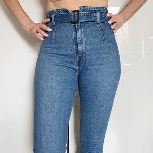 Reformation Denim Belted Skinny Jean
